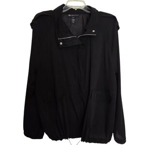 Lane Bryant Black Lightweight Utility Jacket for Women